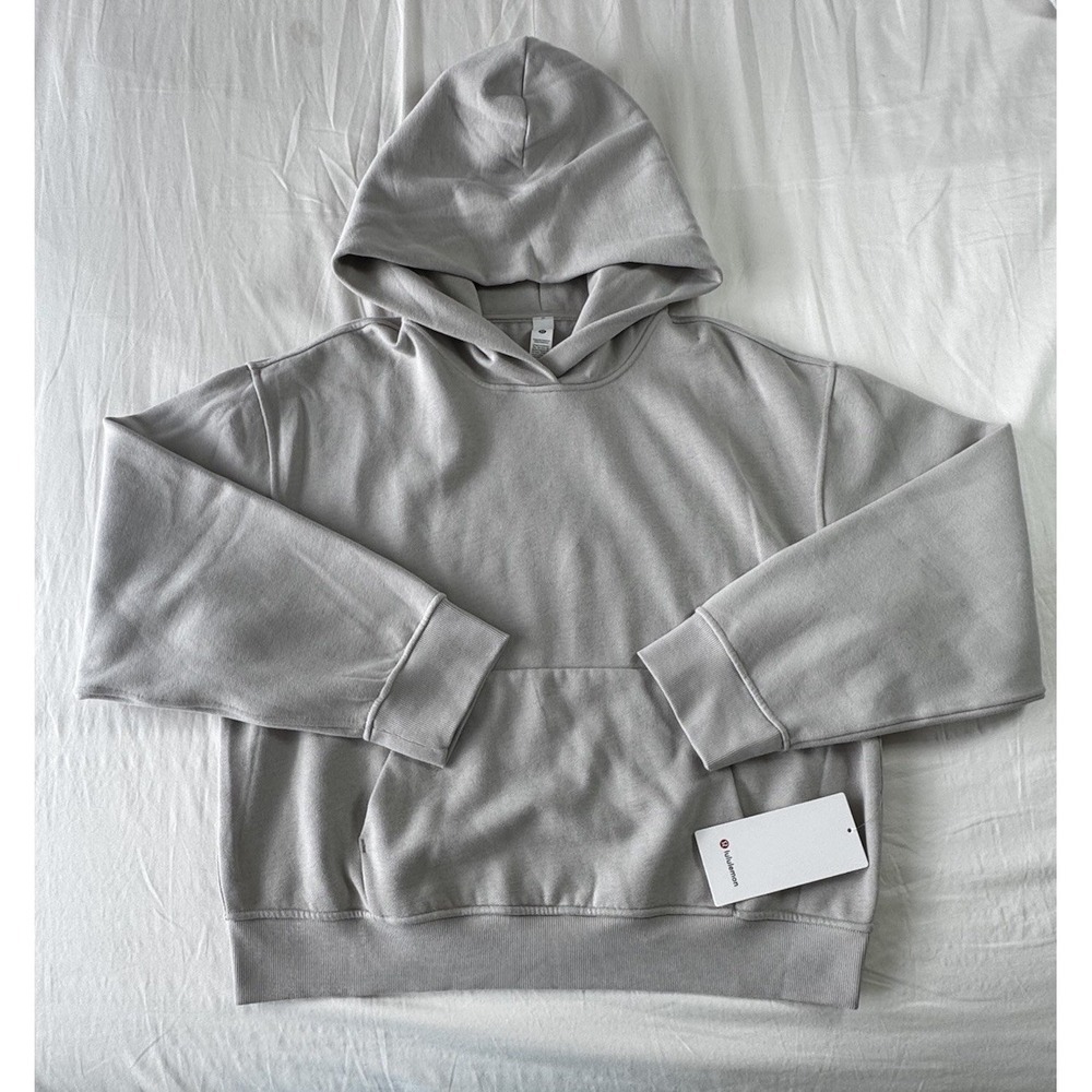 New Lululemon W Steady State Oversized Hoodie Size Medium Fleece Dove Gray